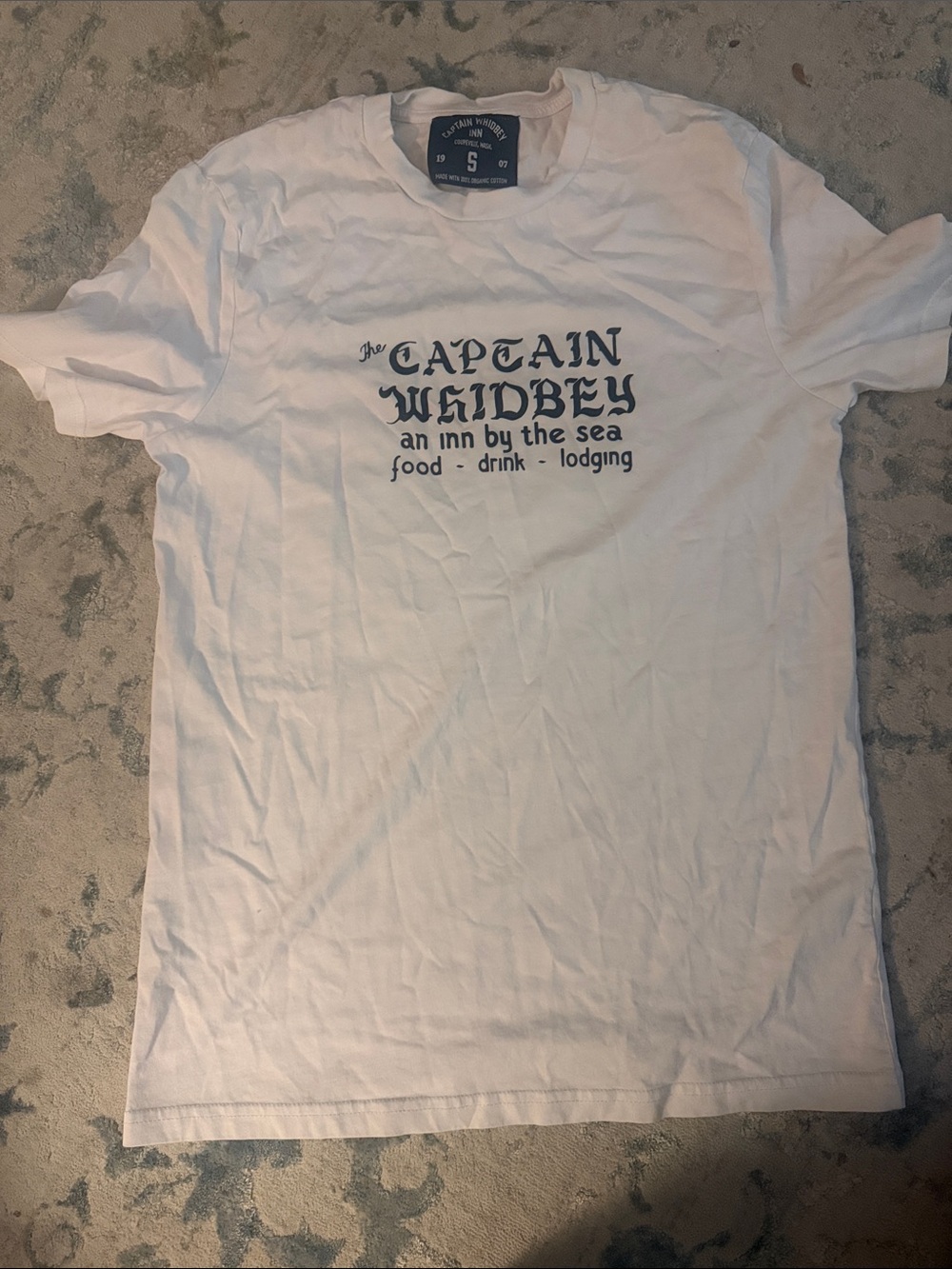 The Captain Whidbey Short Sleeve Graphic Tee - White